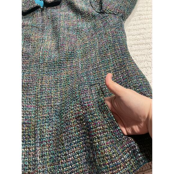 Coldwater Creek Full Zip Tweed Boucle Jacket Womens Plus Size 18 Lined Blue - Picture 7 of 12